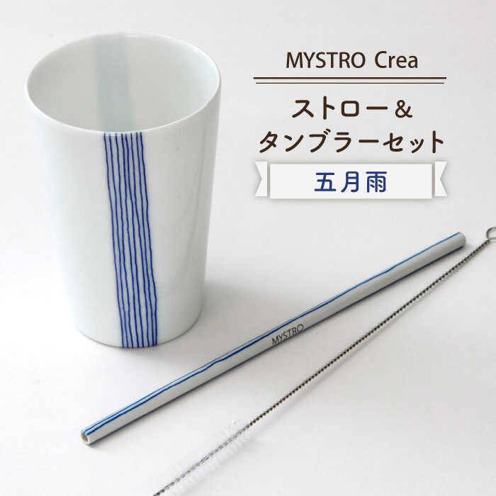 【ふるさと納税】【美濃焼】MYSTRO レギュラー ストロー&タンブラーセット(五月雨)【カネス】≪土岐市≫エコ SDGs 脱プラスチック [MBM010]