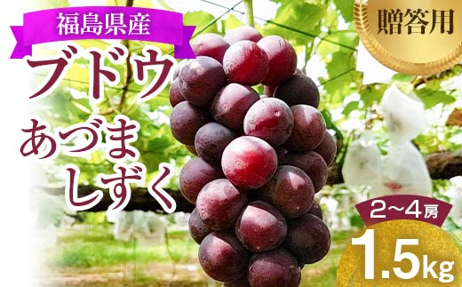 ぶどう あづましずく 1.5kg(2～4房) 贈答用 ＜佐藤果樹園＞ F7X-0216