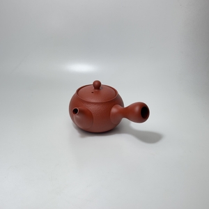 春秋　10号朱艶消梨皮新小丸急須4-604｜陶器 やきもの 焼き物 手作り 職人 春秋窯 鋳込み 丸よ小泉 愛知県 常滑市