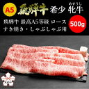 【ふるさと納税】飛騨牛 メス牛 最高A5等級 ロース すき焼き・しゃぶしゃぶ用 500g