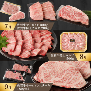 【特上】佐賀牛　極味肉定期便【毎月1回 計12回お届け】