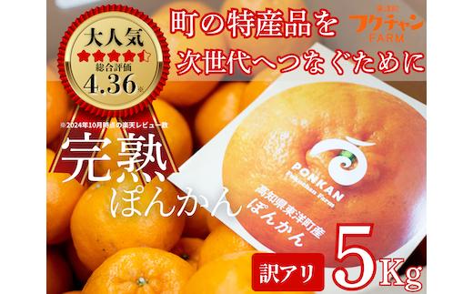 
            ＜先行予約＞訳アリ完熟ぽんかん 5kg 国産 東洋町産 訳あり 甘酸っぱい ジューシー 高知県 東洋町 四国 お取り寄せ フルーツ 蜜柑 ミカン 果物 送料無料 産地直送 F119
          