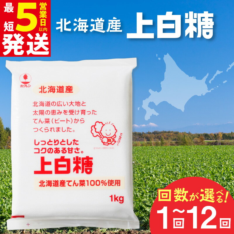 ホクレン の 上白糖 1kg × 20袋 北海道産 砂糖 お菓子 料理 調味料 ビート お取り寄せ 北海道 清水町 送料無料