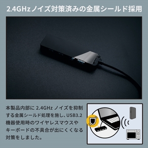 Owltech(オウルテック) 1つのType-Cポートで複数の周辺機器が使える USB3.2 Gen1 Type-A×4 ノイズ対策済み Type-C USBハブ OWL-UCHU3A4-BM ブル