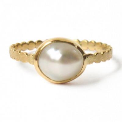 ふるさと納税 座間味村 kerama pearl ring (12号) / K18