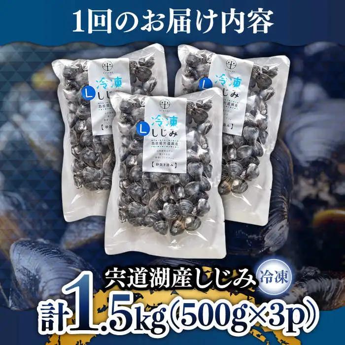 しじみ 【全6回定期便】食べる分だけさっと使える！宍道湖産 冷凍大和しじみ (L)500g×3袋 島根県松江市/平野缶詰有限会社[ALBZ040] しじみ しじみ