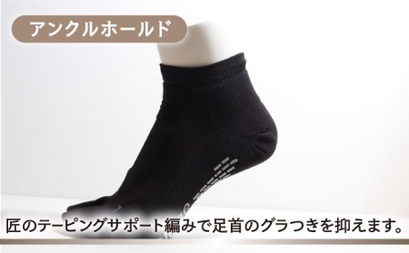 【23-25cm】Runtage ゴルフソックス アスリートラウンドPRO Ver.2 ショート丈＜ホワイト＞【イイダ靴下株式会社】[HBB012]
