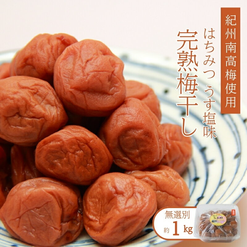 【ふるさと納税】 紀州南高梅使用　はちみつうす塩味完熟梅干し 無選別約1kg【準備でき次第、順次発送】【TM144】 | はちみつ梅 梅干 うす塩 完熟 和歌山県　ふるさと納税 返礼品