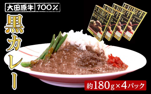 
大田原牛100％　黒カレー　４パックセット
