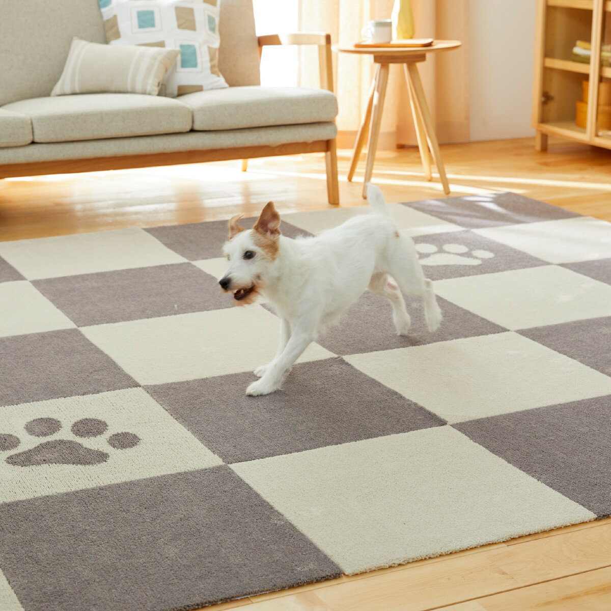 【ふるさと納税】【選べるカラー・枚数】洗えるジョイントペットマット 45×45cm パウ＆ボーン ピタペトモ 犬・猫用 ラグ | ペット ラグ 雑貨 日用品 人気 おすすめ 送料無料