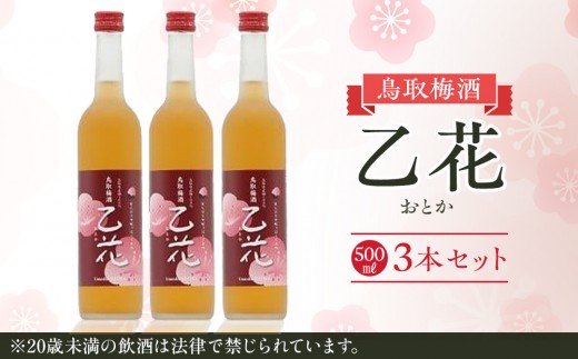 
                  梅酒 乙花（おとか）3本セット【お酒 梅酒 焼酎 梅 乙花 梅津酒造 酒 アルコール 飲み比べ セット 鳥取県 北栄町 おすすめ 人気】
                