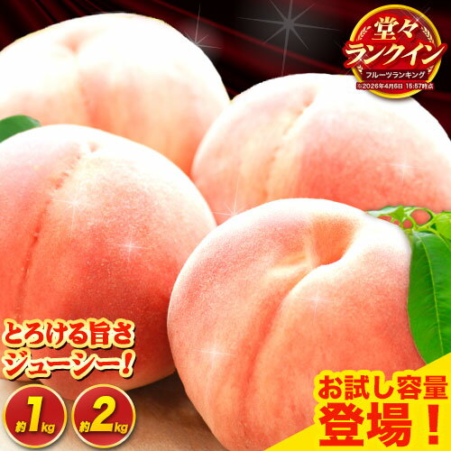 【ふるさと納税】お試し1kg登場 じゅわっと溢れる果汁と濃厚な甘さ ブランド品種 あら川の桃!! 桃 もも 紀州の名産 旬の桃厳選 約2kg 5-8玉入り 《2026年6月中旬-8月中旬頃出荷》 紀の川 あらかわ 白鳳 日川白鳳 八旗白鳳 清水白桃 川中島白桃 荒川 あら川の桃 和歌山の桃