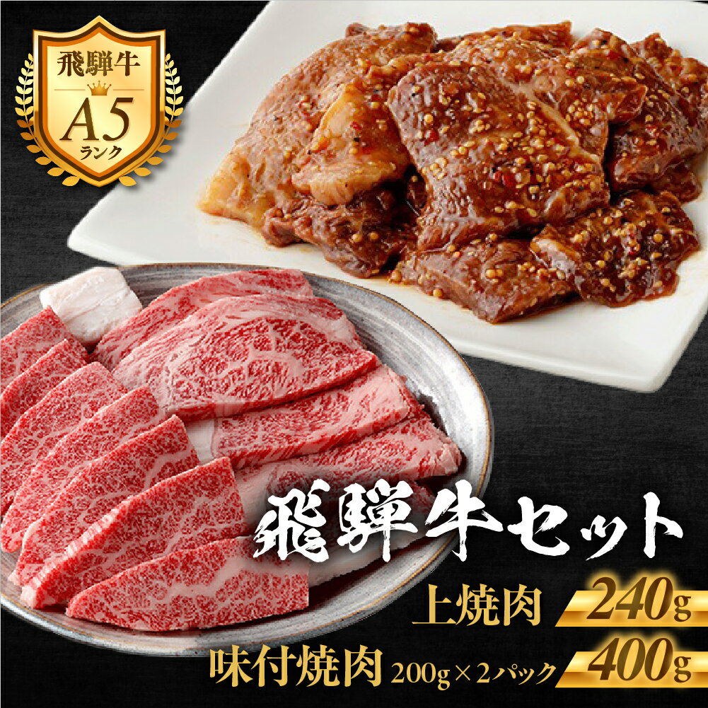 【ふるさと納税】郡上産飛騨牛セットB-1［A5等級］味付肉200g×2P・(上)焼肉240g / 食品 精肉 肉加工品 牛肉 その他 20000円