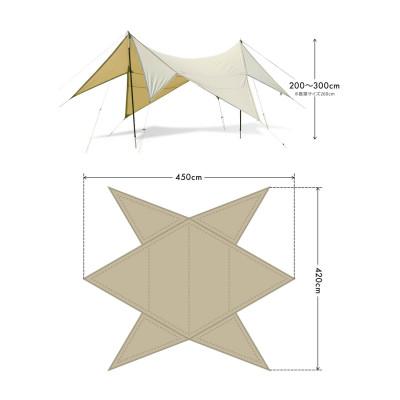 ふるさと納税 鎌倉市 【鎌倉天幕】TARP 420 TC DAC パネル脱着 タープ ポールセット KTM420-D |  | 02