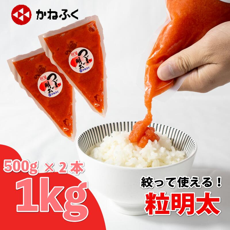 【ふるさと納税】 かねふく 明太子 チューブ 1kg × 2本 辛子明太子 かねふく 明太チューブ 粒明太 大容量 個包装 スティック チューブ 冷凍 小分け 無着色 めんたいこ 人気 大量 海鮮 博多 明太子 おかず おつまみ 福岡 川崎