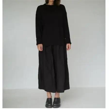 【ezu】monochrome sweater black /コットン100%◆黒◆Mサイズ【1720353】