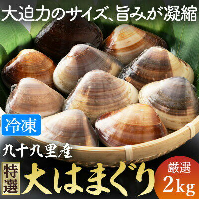 【ふるさと納税】 はまぐり 2kg 大サイズ 砂抜き 済み 九十九里 九十九里産 瞬間冷凍 蛤 ハマグリ 天然 漁師直送 鮮度 味噌汁 酒蒸し グラタン だし ダシ 出汁 クラムチャウダー 炊き込みご飯 旨味 贅沢 厳選 ギフト プレゼント 贈答 不動丸 千葉県 旭市