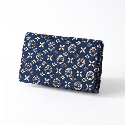 ふるさと納税 山梨県 山梨県◆甲州印伝名刺入れ・カードケース「富士山」(鉄紺×白)_印伝の山本