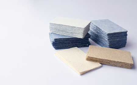 No.1076 めぐる、手漉紙。活版印刷名刺オリジナルデザイン