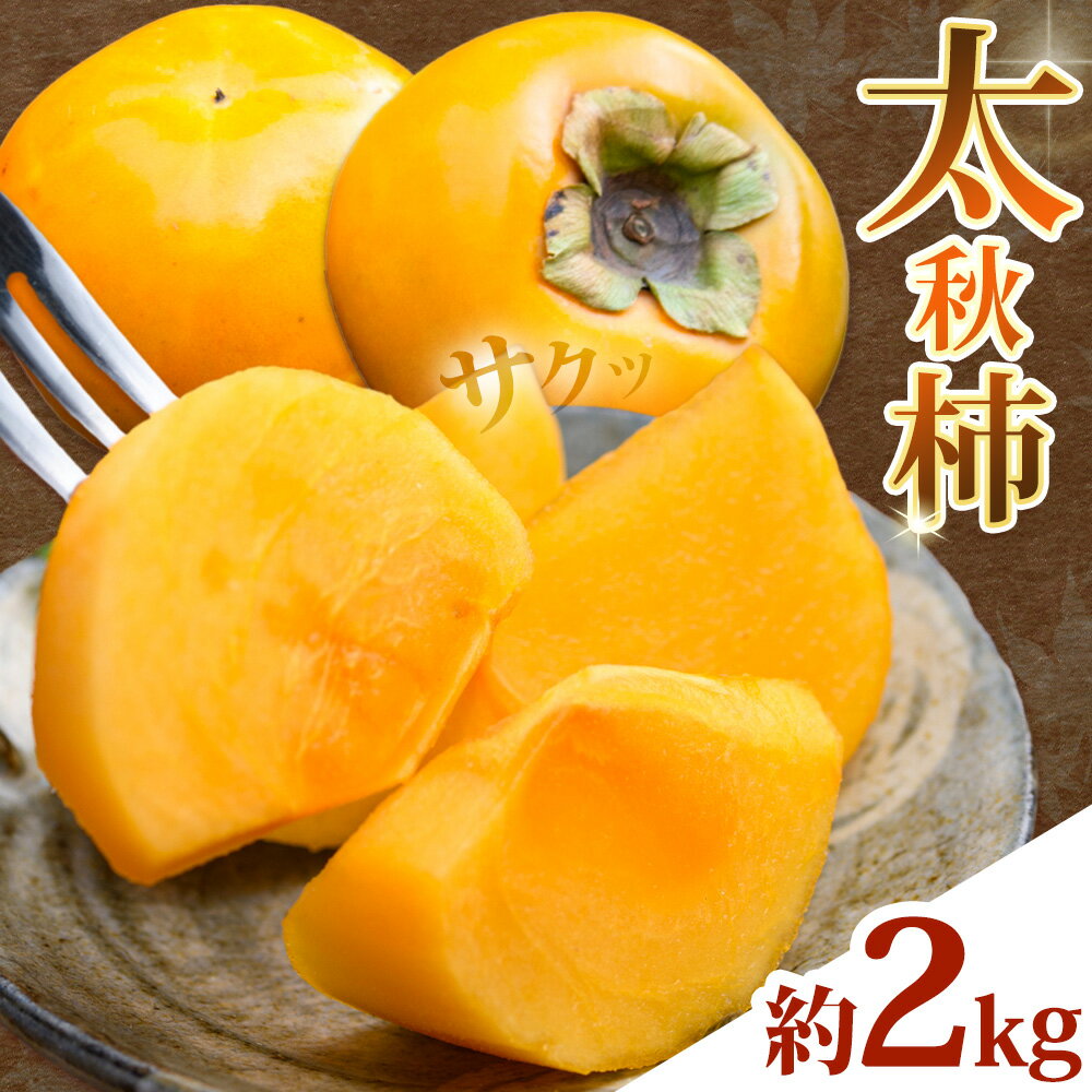 【ふるさと納税】太秋柿 柿 約2kg 株式会社エフビーネット《10月上旬-11月上旬頃出荷》熊本県 菊池市 柿 かき たいしゅうがき 果物 フルーツ 秋の味覚 旬 デザート