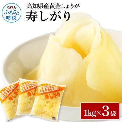 ふるさと納税 芸西村 国産黄金しょうが寿しがり　1kg×3袋【SNS005】