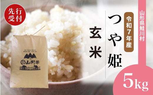 ＜令和7年産米先行受付＞ 令和8年2月下旬発送　特別栽培米 つや姫 【玄米】 5kg （5kg×1袋） 鮭川村