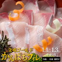 【ふるさと納税】宮崎産 新海屋 鰤屋金太郎 みやざきゴールド かんぱち フィレ 1.1kg〜1.3kg半身1枚 刺身 冷蔵 ・ 冷凍 選択可