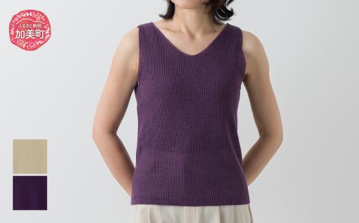 リネン タンクトップ ２WAY　M: 38 ｜ 天然素材 春夏 レディース