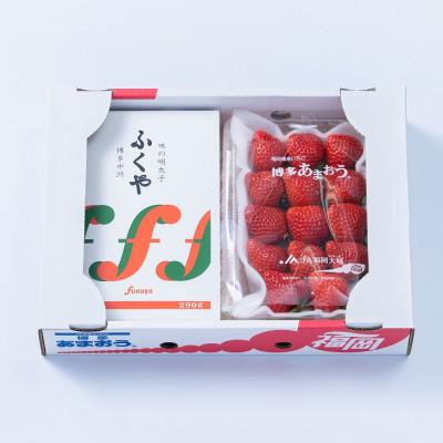 ふるさと納税 須恵町 【12月上旬より順次発送】博多名物「あまおう」&amp;「味の明太子」(大)(須恵町)