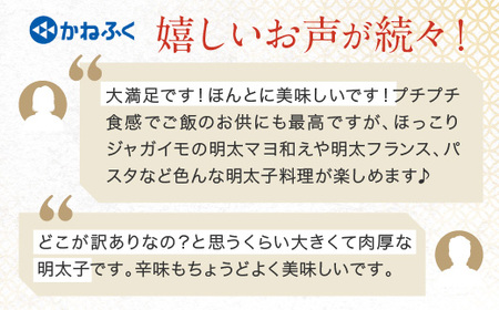 ☆TVで紹介されました☆ かねふく 明太子 訳あり 1kg 特大 切れ子 切子 めんたいこ 魚介類 めんたいパーク わけあり 規格外 不揃い 傷 家庭用_AM006