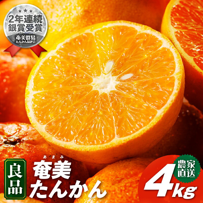 【ふるさと納税】【2027年先行予約】 奄美 たんかん 良品 家庭用 4kg 農家直送 数量 期間 限定 予約 柑橘 みかん 奄美大島産 フルーツ 果物 果実 サイズ混合 産地直送 甘い 南国 光センサー 果汁 ワイワイファーム 鹿児島 奄美市 プレゼント ギフト