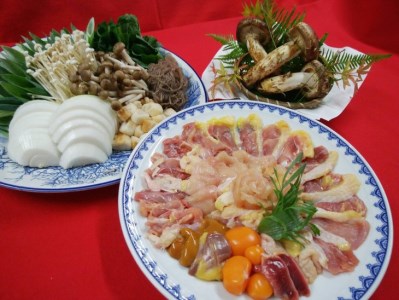 特上シャモすき焼きと特上松茸セット 2～3人前＜丹波四季菜料理 宮本屋＞松茸