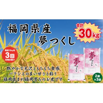 ふるさと納税 苅田町 【毎月定期便】【食味鑑定士厳選】福岡県 夢つくし10kg(5kg×2袋)(苅田町)全3回