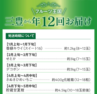 【ふるさと納税】三豊市を家族で味わう定番フルーツ定期便（年12回）コース_M02-0137