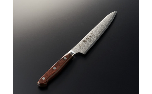 一刃鍛 VG-10 ダマスカス「烏揚羽」 ユーティリティナイフ140mm (ペティナイフ) メイドインツバメ認証 燕三条製高級ダマスカス包丁 FCCS040018