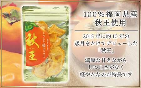 福岡県産「秋王」しっとり柿チップス100g（50g×2袋）[G2330]