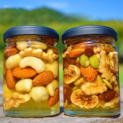 ふるさと納税 九度山町 ナッツの蜂蜜漬2種セット　【峠の恵】【峠の実】