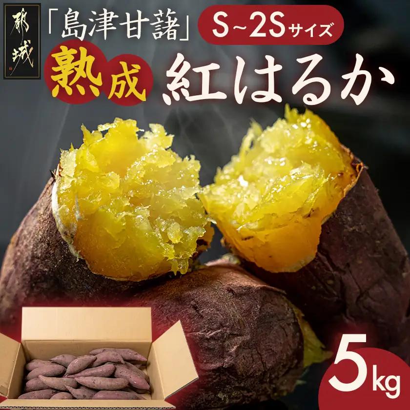 島津甘藷　熟成紅はるか 5kg(S～2S)〔LE-A7-001-5kg-m〕_(都城市) 幻のサツマイモ/幻の品種『紅はるか』 5kg ベジエイトの島津甘藷  おやつ お菓子作り 料理