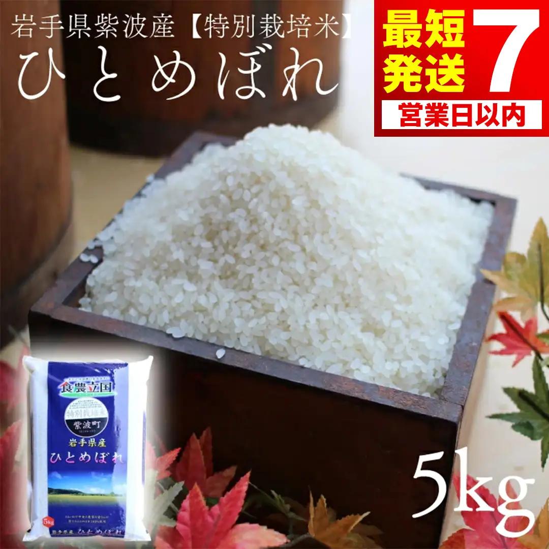 【7営業日以内発送】【精米】令和7年産 特別栽培米 ひとめぼれ 精米 5㎏ AD045