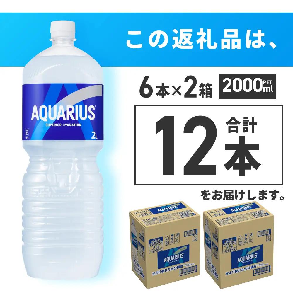 アクエリアス 2000ml PET×12本 ペットボトル 2l  アクエリ