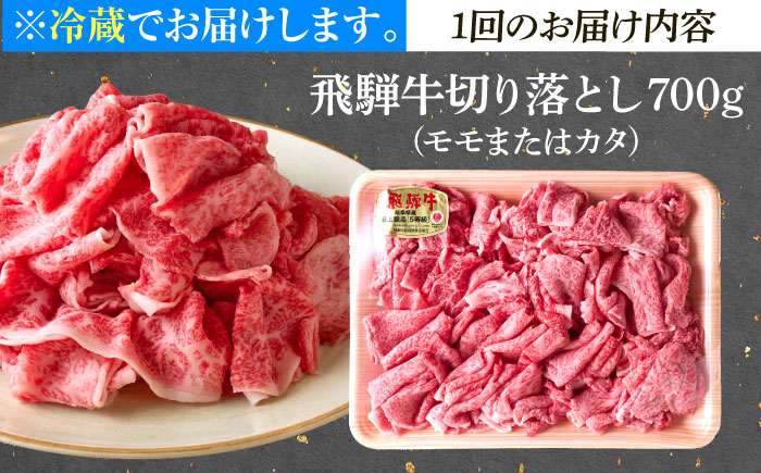 【6回定期便】 ※冷蔵配送/地域限定※ 飛騨牛 切落し (モモまたはカタ) 700g 瑞浪市 / きなぁた瑞浪 和牛 国産 岐阜県産 [AZCI075]