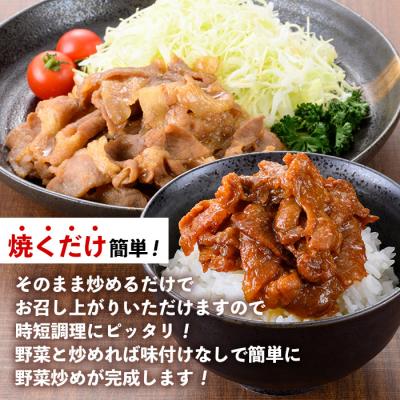 ふるさと納税 いちき串木野市 焼くだけ!簡単調理(醤油&味噌)野菜と炒める鹿児島県産豚肉使用のたれ漬けセット 計2.24kg |  | 02