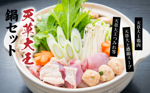 S011-014_天草大王鍋セット(天草大王鶏肉・天草大王濃縮スープ・天草大王つみれ等)