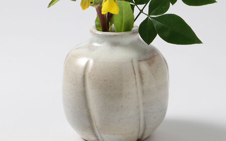 【唐津焼】粉引花入 / 花瓶  一輪挿し シンプル / 佐賀県 / 大杉皿屋窯[41ABAC007]