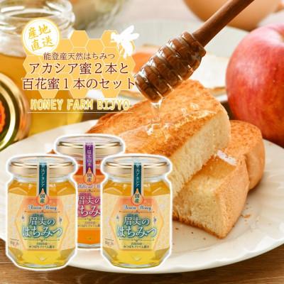 ふるさと納税 羽咋市 能登産天然はちみつ『アカシア蜂蜜2本&amp;百花蜂蜜』セット