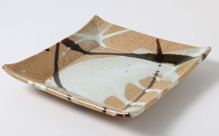 【唐津焼】朝鮮唐津正方形陶板 / 佐賀県 / 大杉皿屋窯 [41ABAC002]