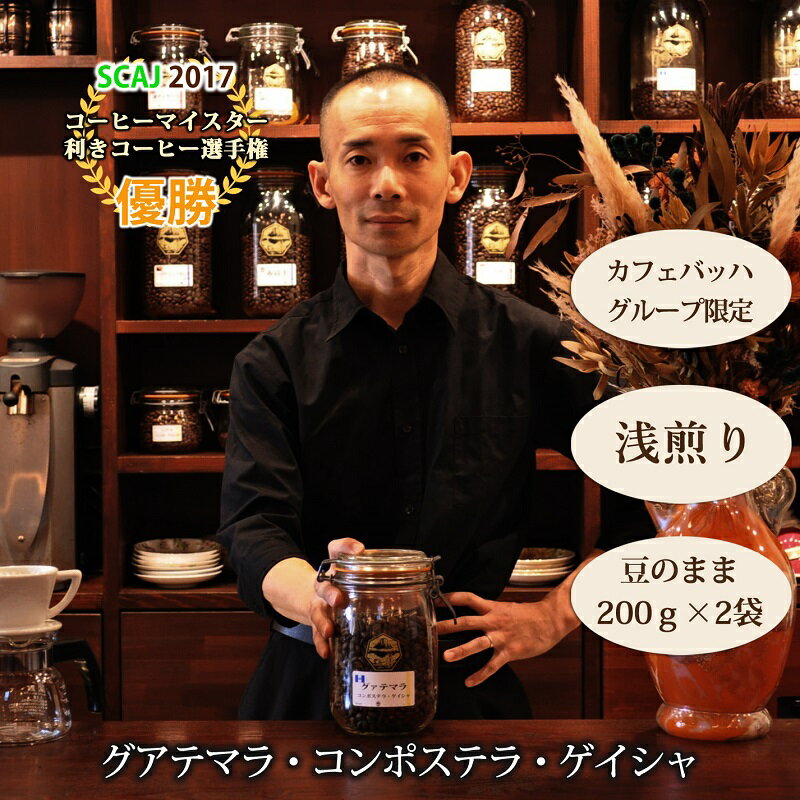 【ふるさと納税】【カフェバッハグループ限定】豆・グアテマラ・ゲイシャ（浅煎り）｜赤富士珈琲｜利き珈琲チャンピオン厳選　送料無料 静岡県 富士宮市