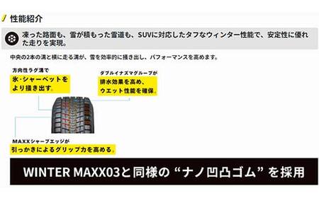 ダンロップタイヤスタッドレス　WINTER MAXX SJ8+ 225/55R18 98Q 2本セット ダンロップ タイヤ 車 くるま クルマ SUV 福島県 白河市 ふるさと納税 F24R-150