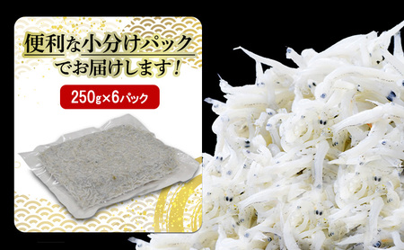 しらす 1.5kg 冷凍250g×6パック 義丸のだんじり しらす