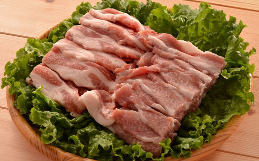 田んぼ豚 スライス1kg (500g×2P) 焼き肉用 豚肉 肉 お肉 冷凍 にく 登米市産 バーベキュー 【株式会社いなほ】tm265